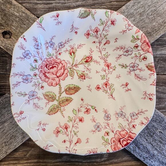 Set of 3-Johnson Brothers, 1930’s Rose Chintz Collection-Coupe Cereal Bowls-7.5” - Picture 9 of 10